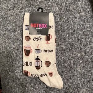 NWT Hot Sox coffee design woman’s socks size 5-9
